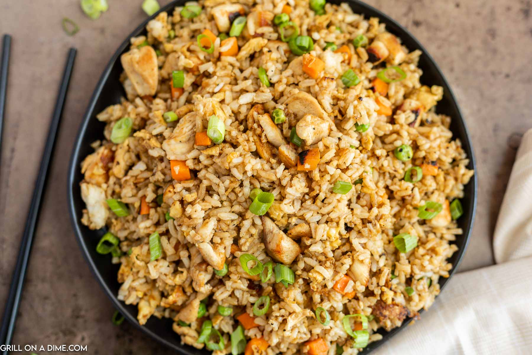 Chicken Fried Rice in a bowl