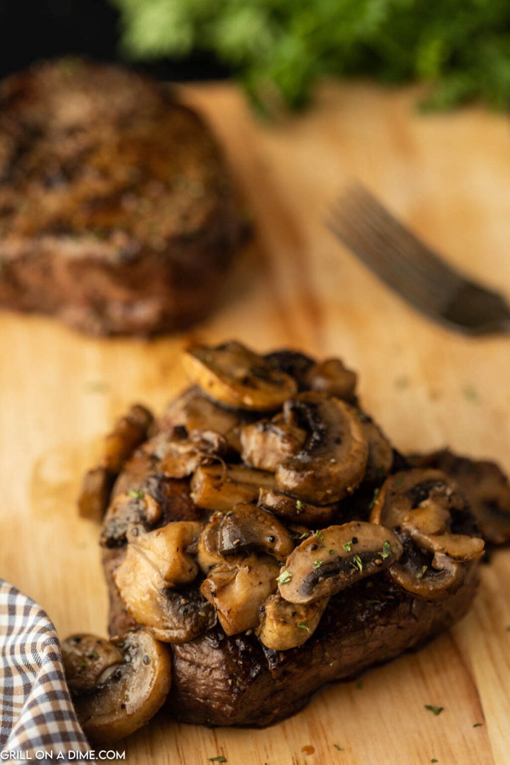 Blackstone Steak and Mushrooms