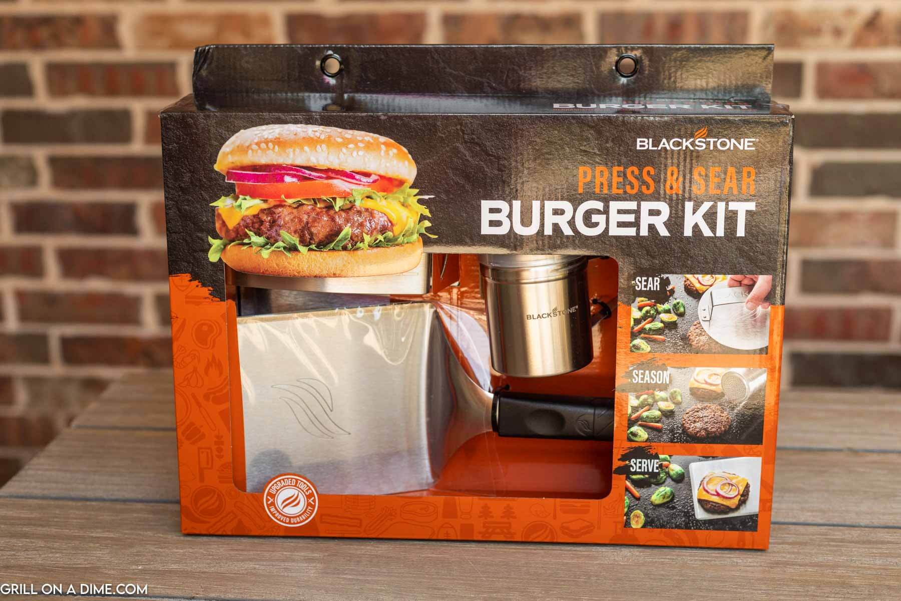 A complete burger kit still in the box. 