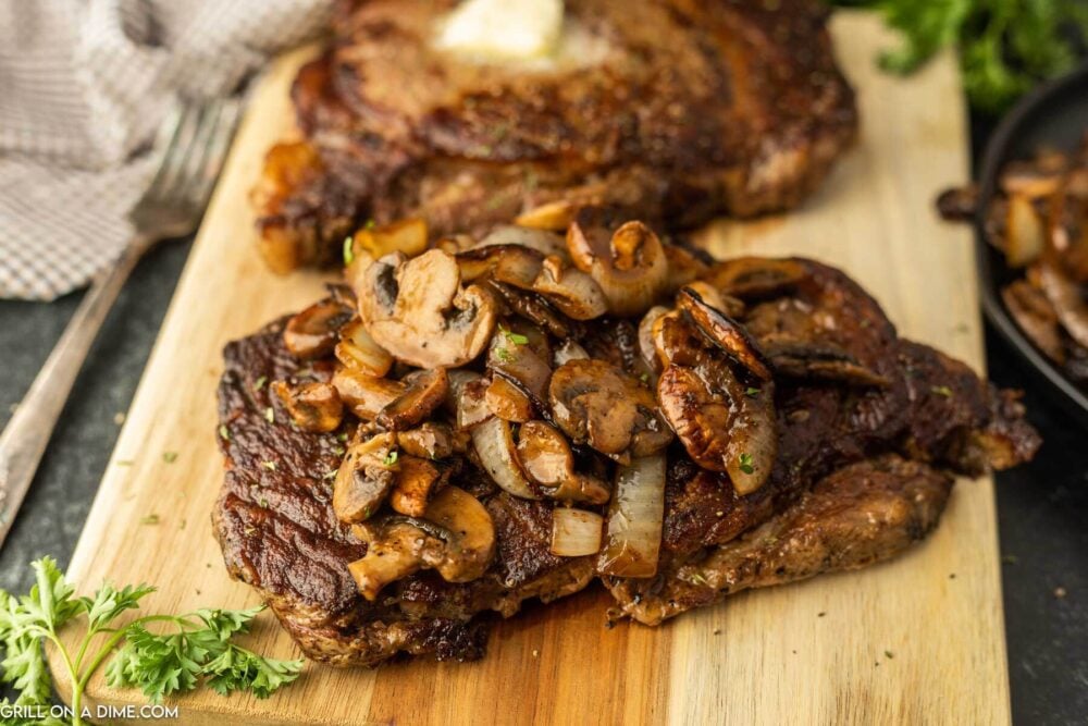 Blackstone Sautéed Mushrooms and Onions for Steak
