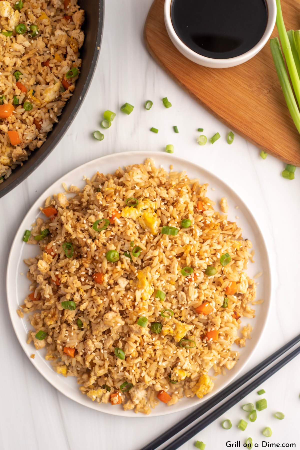 Blackstone Ground Chicken Fried Rice