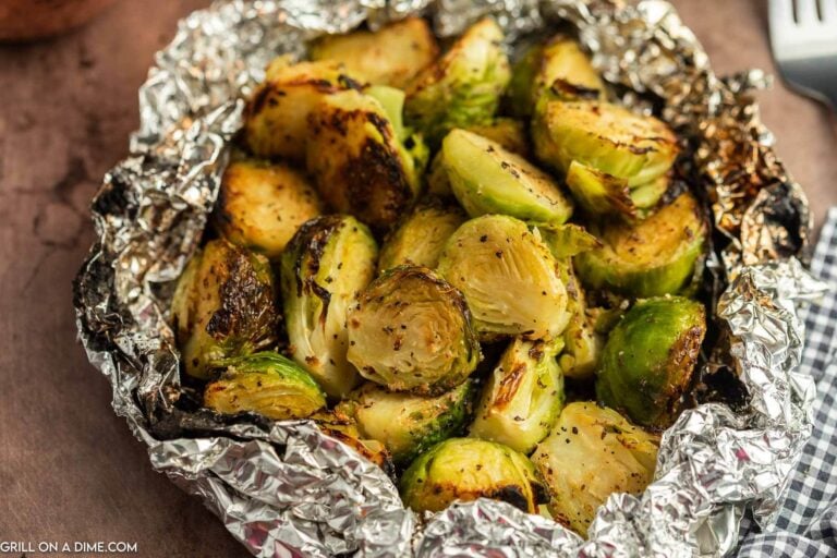 Grilled Brussel Sprouts in Foil