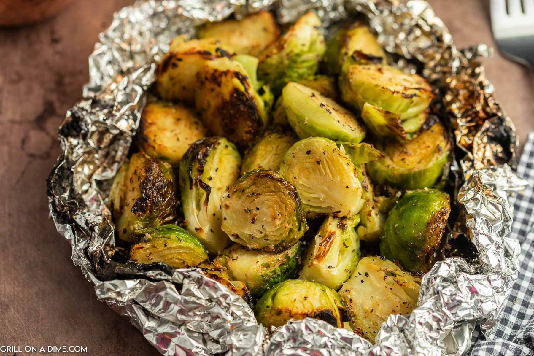 Grilled Brussel Sprouts in Foil