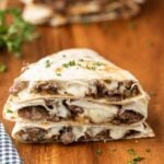 Steak Quesadillas cut and stacked