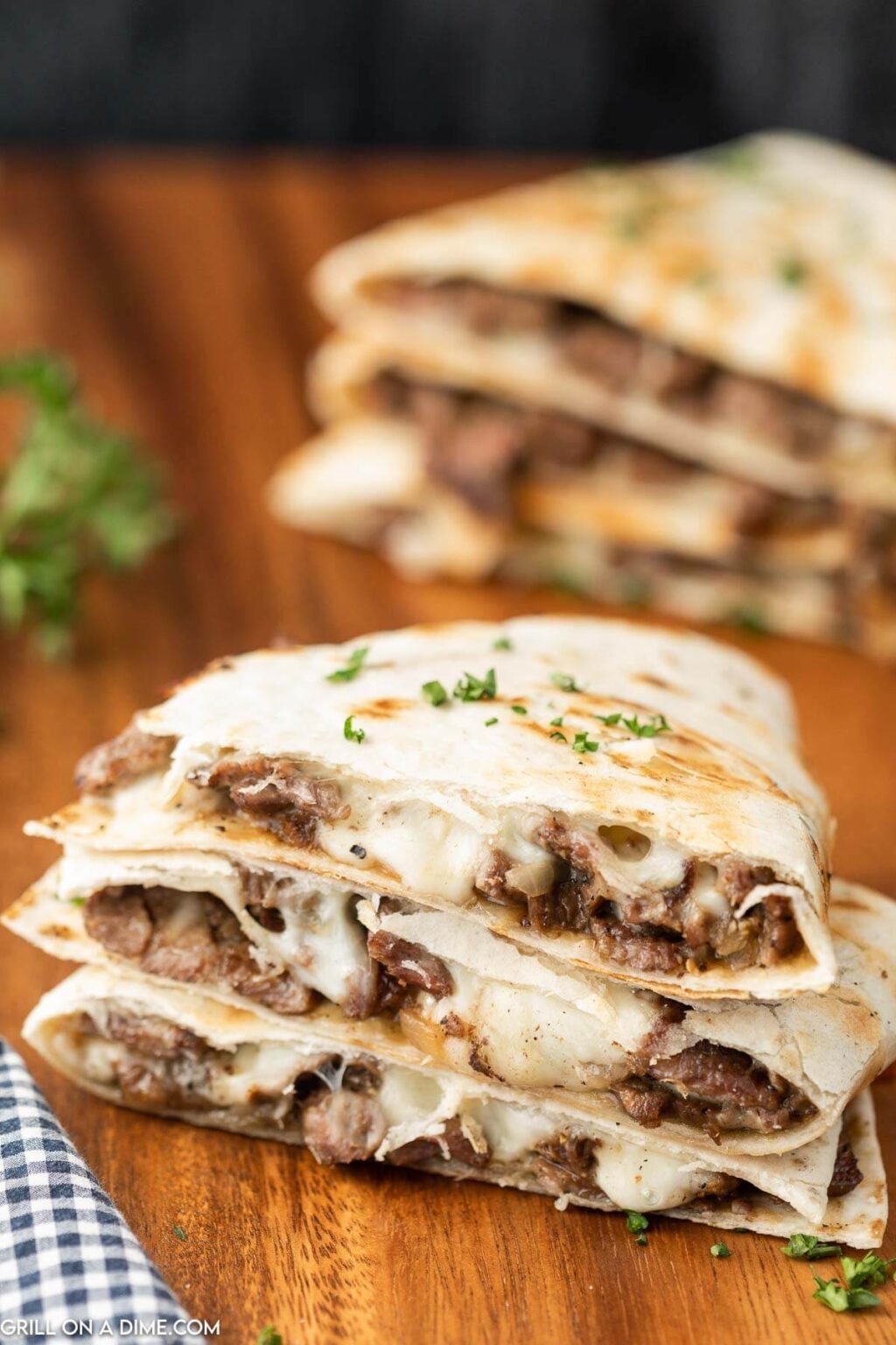 Steak and Cheese Quesadillas on Blackstone