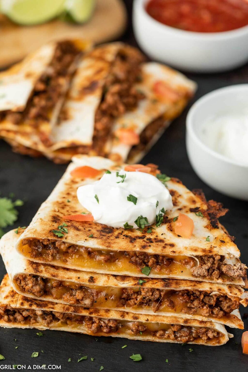 Blackstone Ground Beef Quesadillas