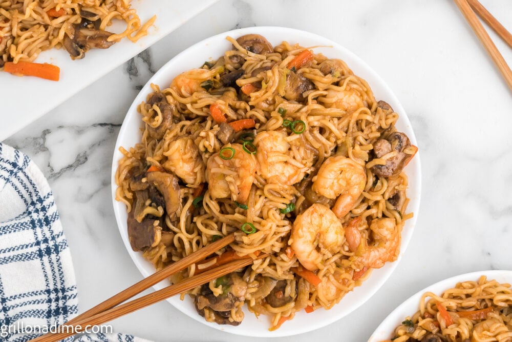 Blackstone Shrimp Yakisoba