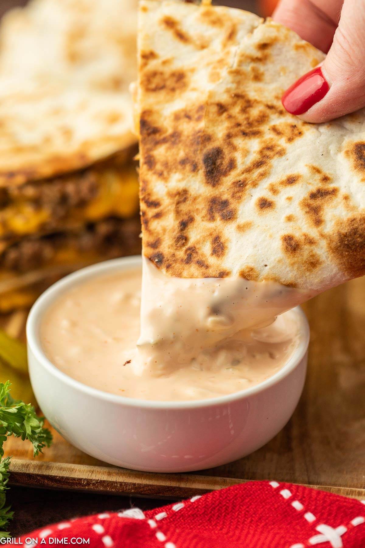 Blackstone Cheeseburger Quesadillas