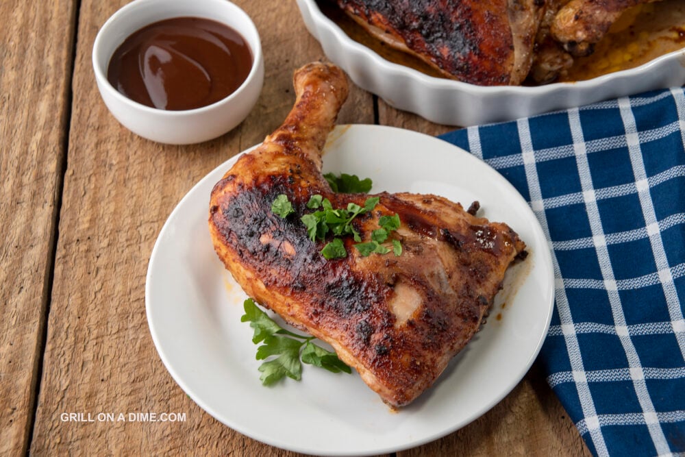 how to cook chicken quarters on the grill