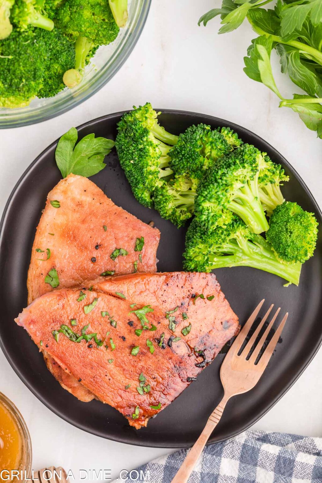 Ham Steak on Blackstone