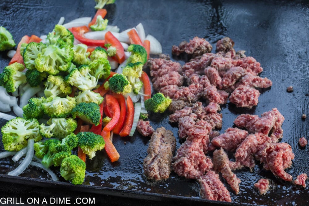 Blackstone Ground Beef Stir Fry