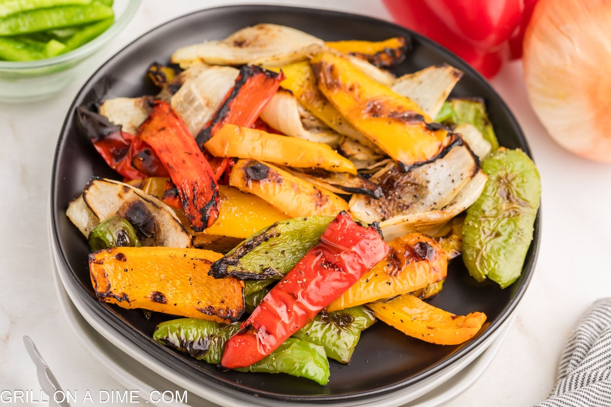 Grilled Peppers and Onions