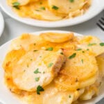 Smoked Scalloped Potatoes on a plate