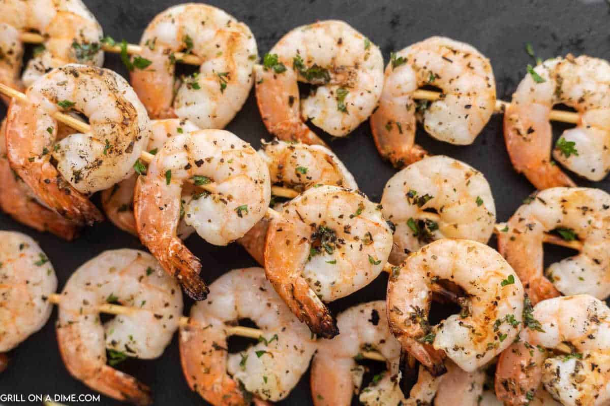 Grilled Shrimp on Skewers.