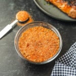 Spice blend in a small clear bowl