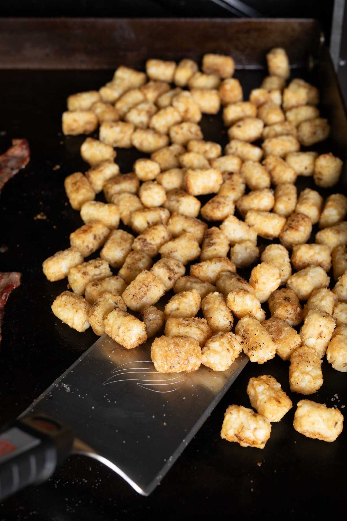 Cooking Tots on the Blackstone Griddle