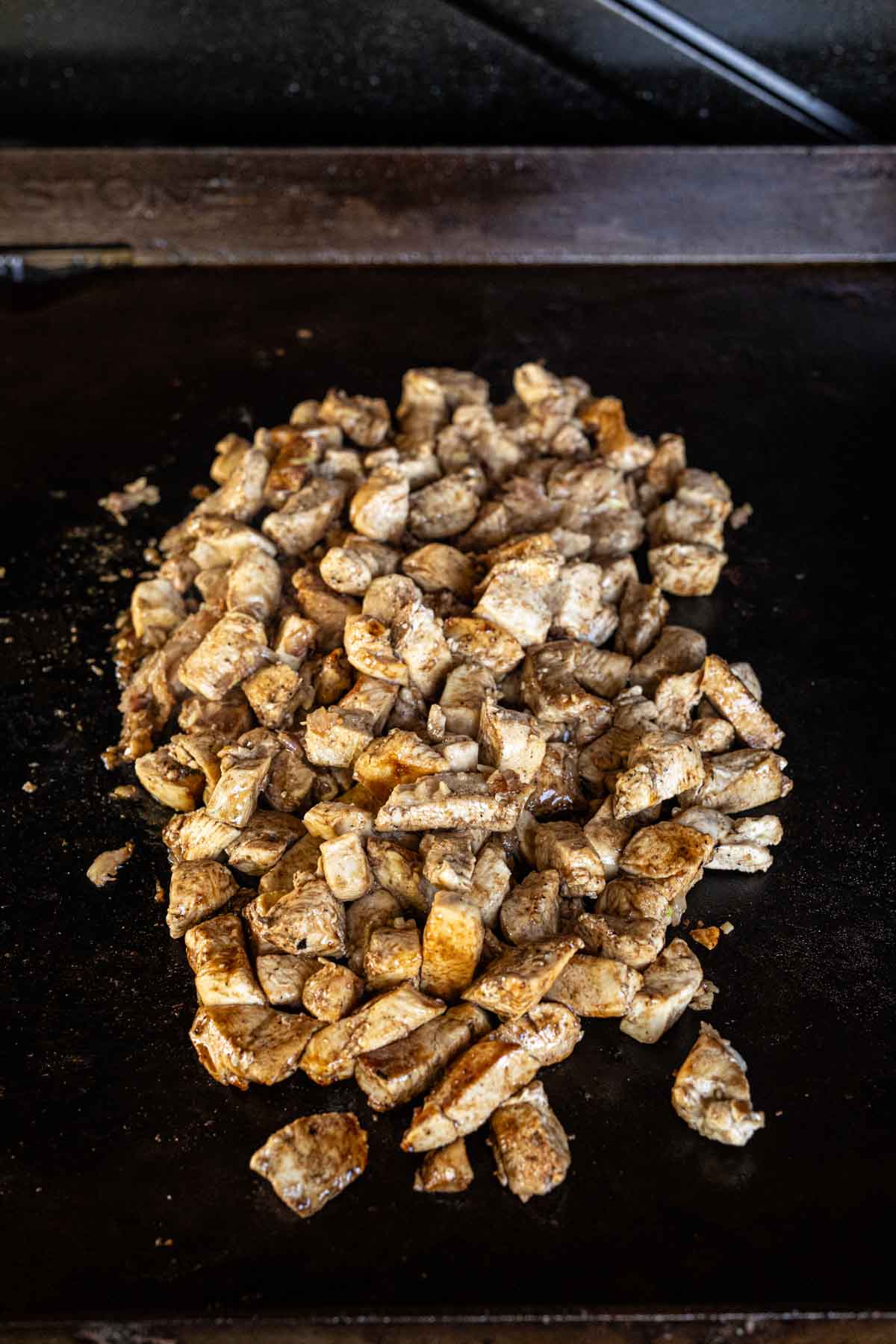 Cooked chicken on the Blackstone Griddle